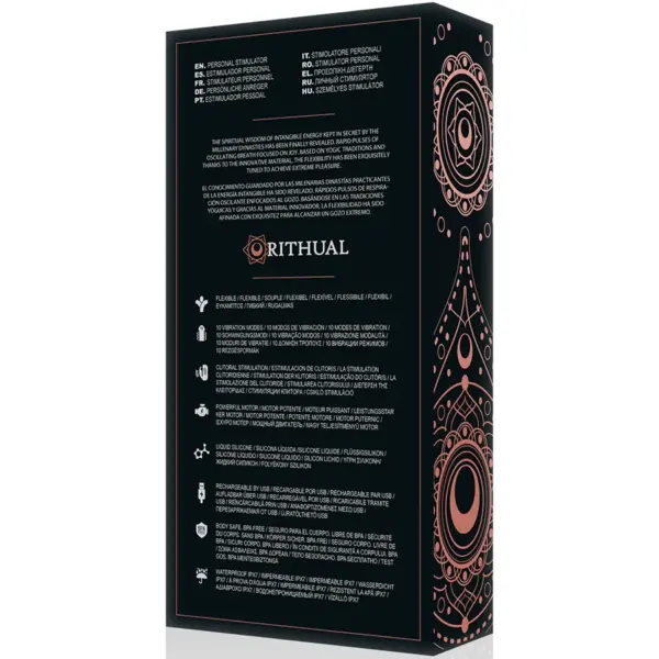 MOTOR RITUAL ANUSARA DUAL RECARGABLE 2.0 NEGRO - Vibrador Erótico - Imagen 10