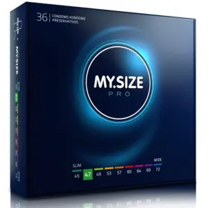 MY.SIZE - Pro Preservativos 47 mm, 36 Unidades para el Placer Personalizado