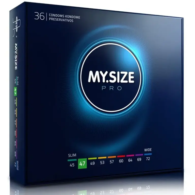 MY.SIZE - Pro Preservativos 47 mm, 36 Unidades para el Placer Personalizado