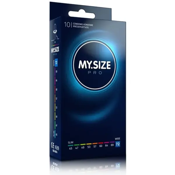 MY SIZE - Pro Preservativos 72 mm 10 Unidades para un Placer Personalizado