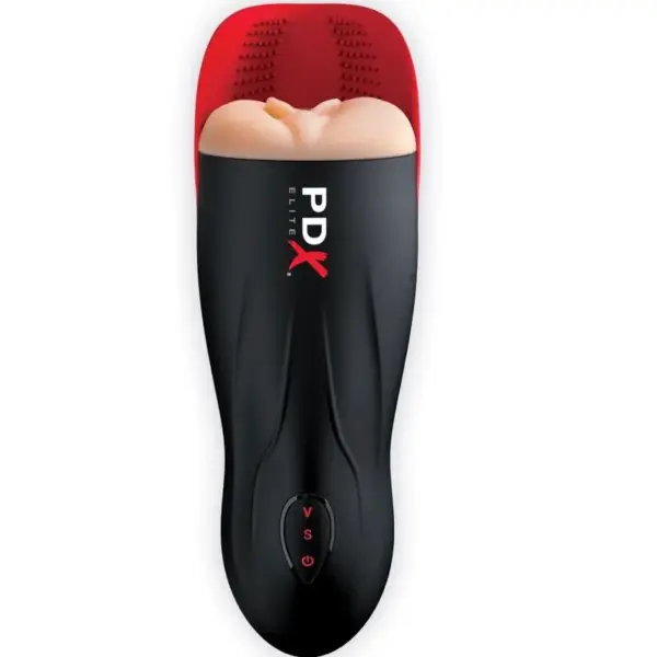 PDX ELITE - Masturbador Stroker Fuck-O-Matic Vagina Doble Vibración Pene & Testículos - Imagen 2