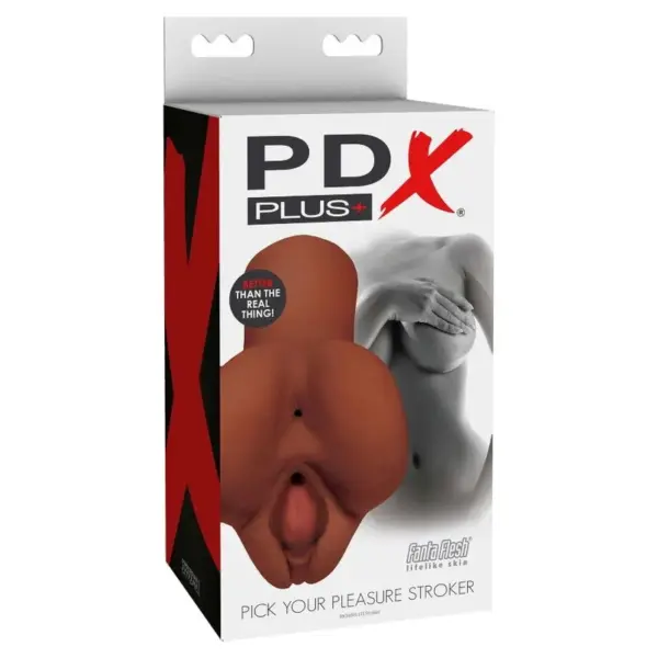 PDX PLUS - Pick Your Pleasure Masturbador Doble Marrón - Imagen 4