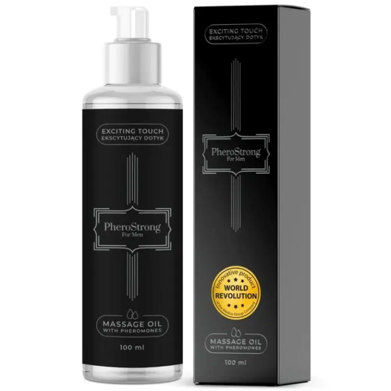 PheroStrong - Aceite de masaje para hombre 100 ml con feromonas