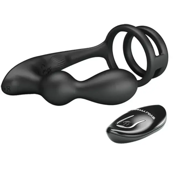 Pretty Love - Marshall Anillo para Pene + Plug Anal Vibratorio con Control Remoto - Imagen 4