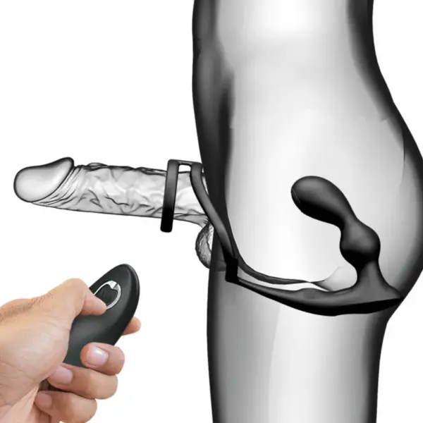 Pretty Love - Marshall Anillo para Pene + Plug Anal Vibratorio con Control Remoto - Imagen 8