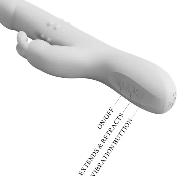 Pretty Love - Vibrador Rabbit con Rotación Plateado - Imagen 6