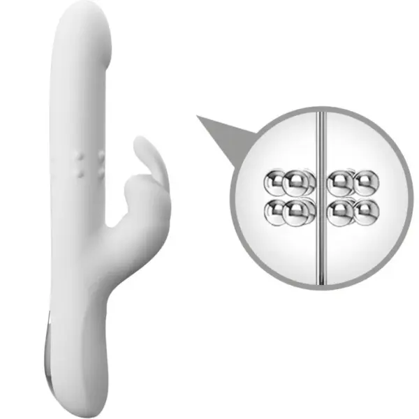 Pretty Love - Vibrador Rabbit con Rotación Plateado - Imagen 7