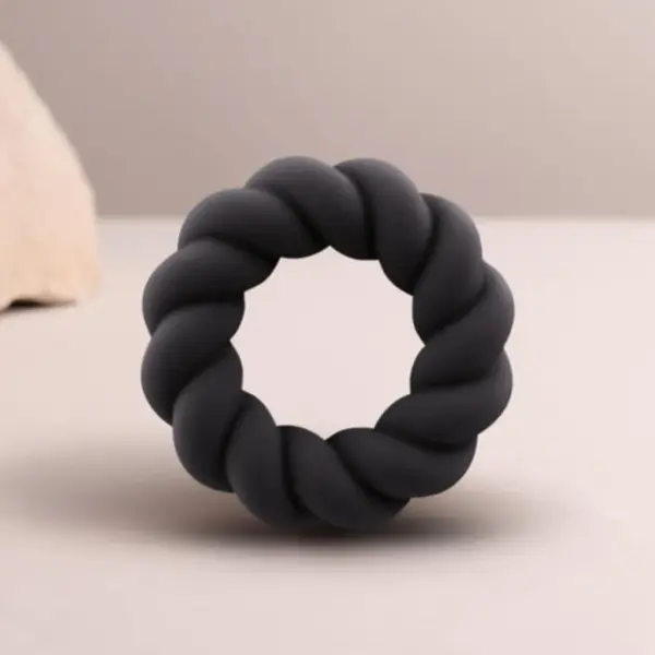 Rocks-Off - Twist Anillo Masturbador Silicona Negro - Imagen 2