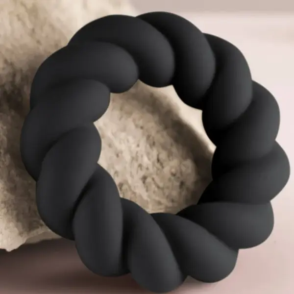 Rocks-Off - Twist Anillo Masturbador Silicona Negro - Imagen 5