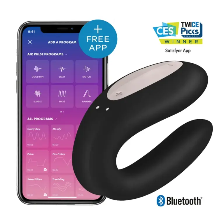 Satisfyer - Double Joy con APP Oro Negro