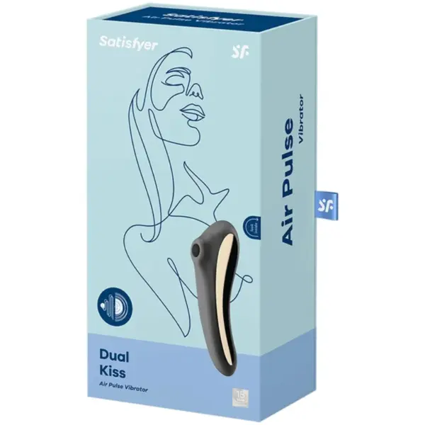 Satisfyer - Dual Kiss Estimulador Clítoris Negro - Imagen 4