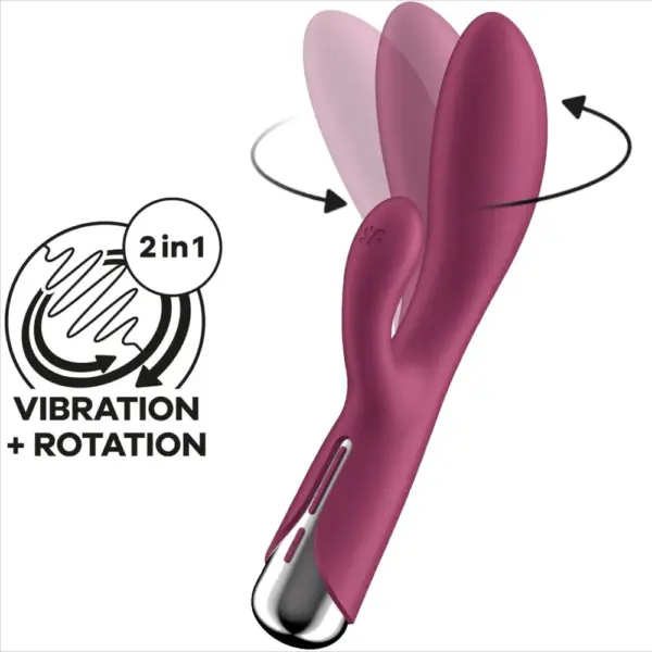 Satisfyer - Spinning Rabbit 1 Estimulación Clítoris y Punto G Rojo - Imagen 6