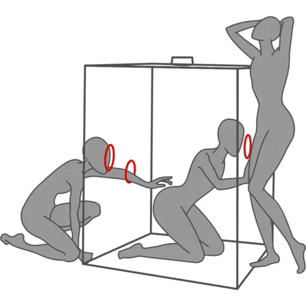 SCANDALE - Cabina Kink Club en Negro y Rojo para Exploración Erótica - Imagen 7