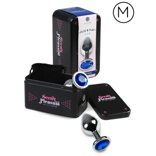 SECRETPLAY - Plug Anal Azul M para Sensaciones Inigualables - Imagen 2