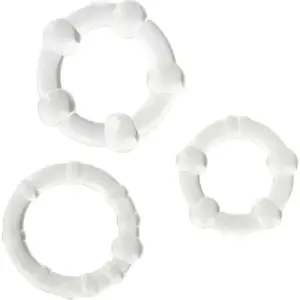 Seven Creations - Juego Tres Anillos Pene Transparente