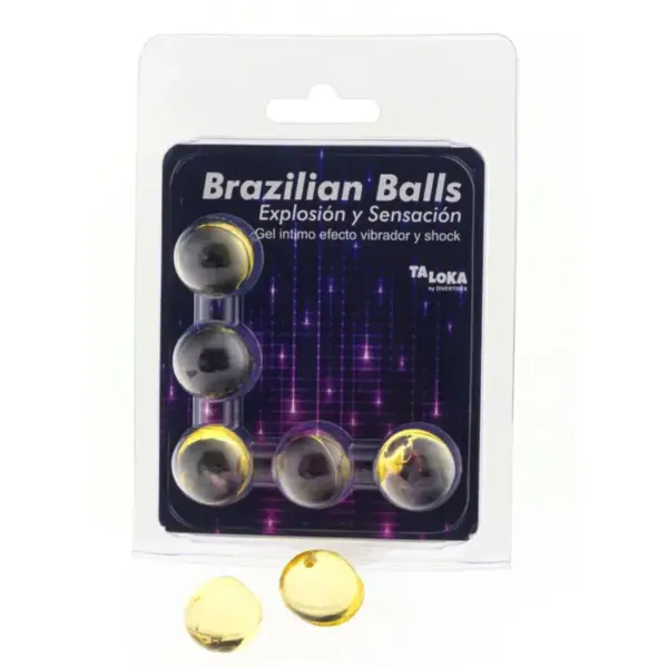 Taloka - Brazilian Balls Gel excitante efecto vibración y shock 5 bolas