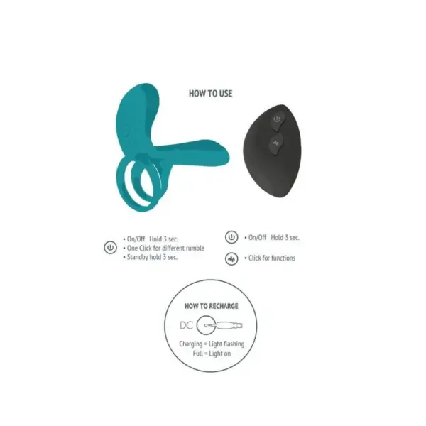 XOCOON - Anillo Vibrador para Parejas Verde - Imagen 4