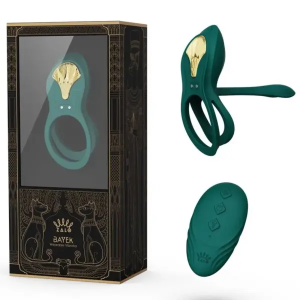 ZALO - Bayek Anillo Vibrador Control Remoto para Parejas Verde - Imagen 20
