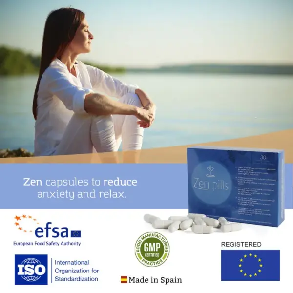 500 COSMETICS - Zen Pills Cápsulas Relajación y Reducción Ansiedad - Imagen 2
