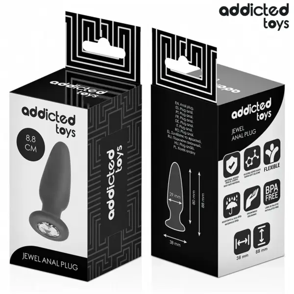ADDICTED TOYS - Plug Anal con Joya Silicona Talla S 8,8 cm - Imagen 6