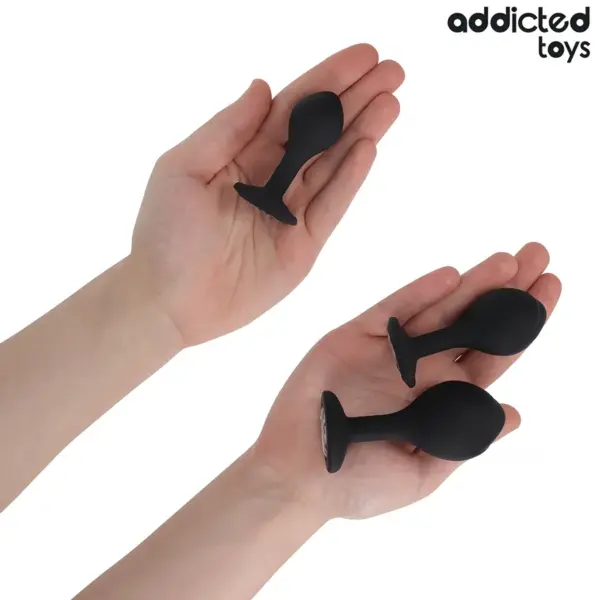 ADDICTED TOYS - Set de 3 Plug Silicona Anal con Joya - Imagen 5