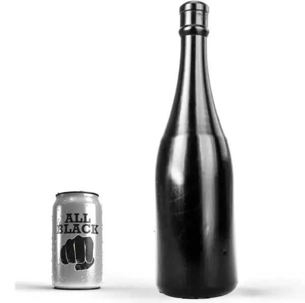 All Black - Buttplug de champán 34,5 cm para experiencias únicas