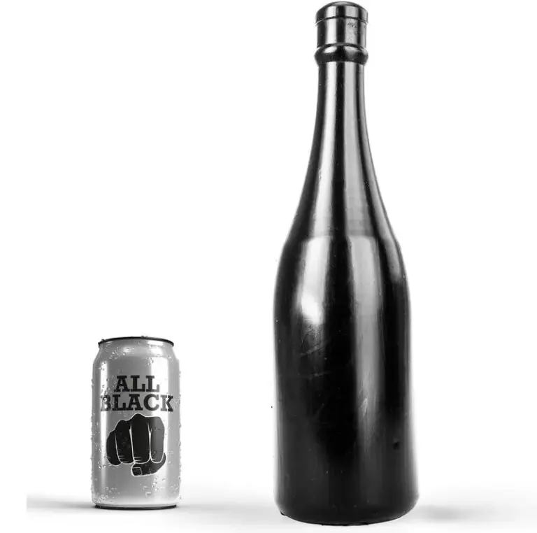 All Black - Buttplug de champán 34,5 cm para experiencias únicas