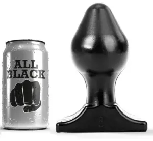 ALL BLACK - Plug Anal 16x8 cm para una Experiencia Placentera