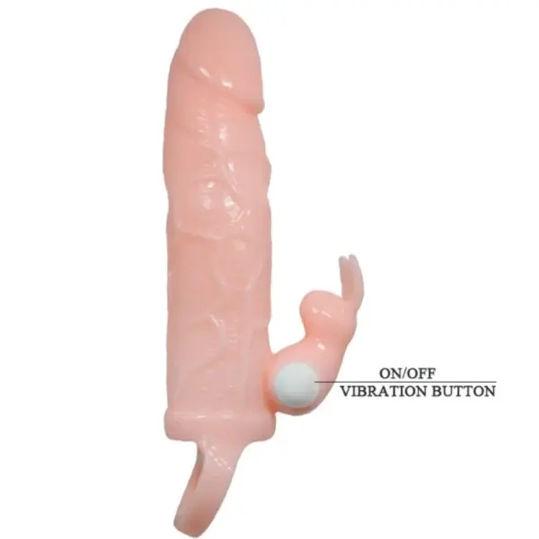 Brave Man - Funda Pene con Rabbit Vibrador 16.5 cm Natural - Imagen 5