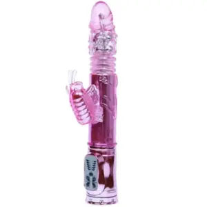 BAILE - Vibrador recargable con rotación y estimulador Throbbing Butterfly