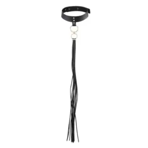 Bijoux Indiscrets - Collar con flecos negro Maze para juegos BDSM
