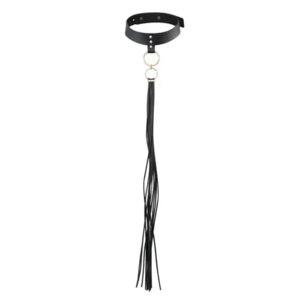 Bijoux Indiscrets - Collar con flecos negro Maze para juegos BDSM