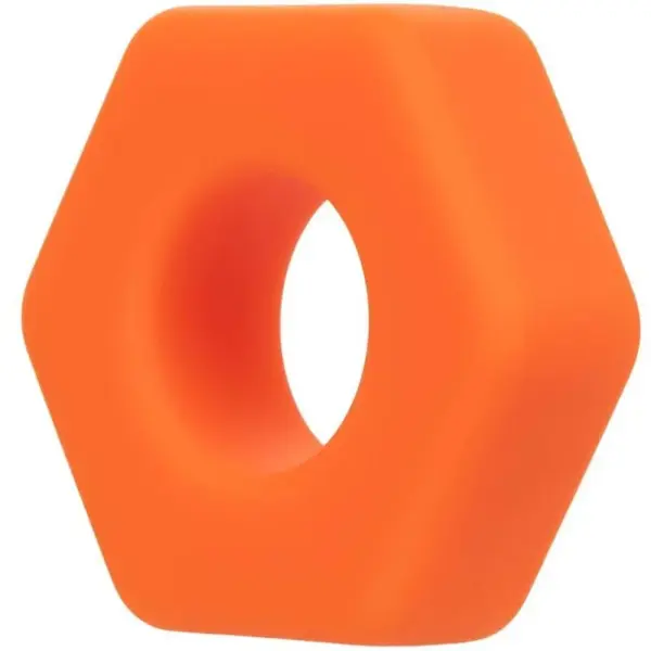 CalExotics - Alpha Anillo Prolong Sexgono Naranja para Placer Extendido - Imagen 4