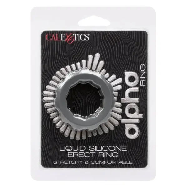 CALEXOTICS - Anillo Erecto de Silicona Líquida Gris - Imagen 8