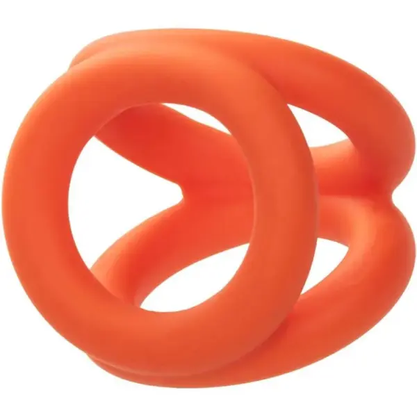 CalExotics - Alpha Triple Anillo Naranja para Placer Masculino - Imagen 4