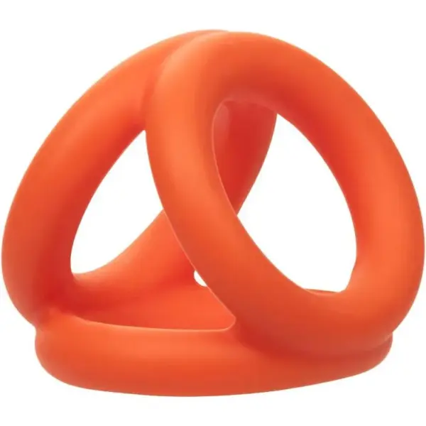 CalExotics - Alpha Triple Anillo Naranja para Placer Masculino - Imagen 5
