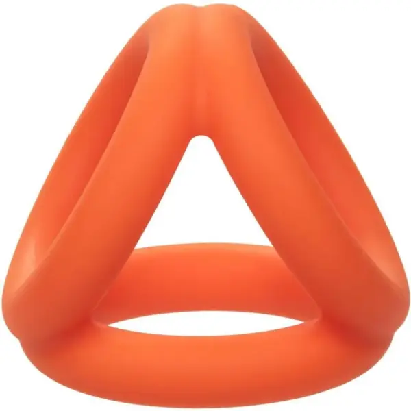 CalExotics - Alpha Triple Anillo Naranja para Placer Masculino - Imagen 7