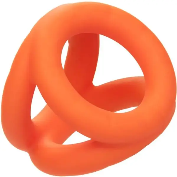 CalExotics - Alpha Triple Anillo Naranja para Placer Masculino - Imagen 9
