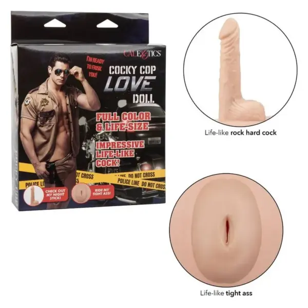 CALEXOTICS - Cocky Cop Love Doll Inflable para Placer Masculino - Imagen 2
