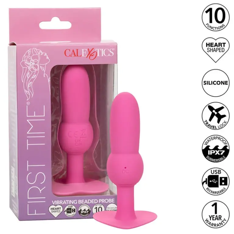 CALEXOTICS - First Time Plug Anal con Cuencas y 10 Vibraciones Rosa