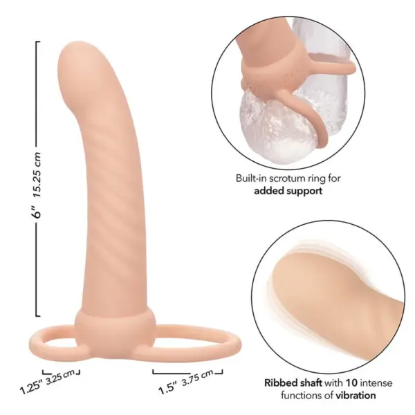 Calexotics - Maxx Doble Penetrador Acanelado 10 Vibraciones Natural - Imagen 9