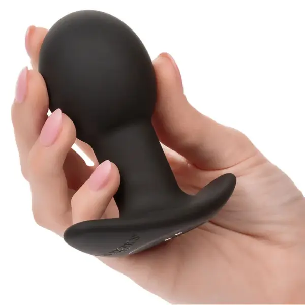 CALEXOTICS - Rock Bottom Plug Anal 10 Vibraciones Silicona Negro - Imagen 6