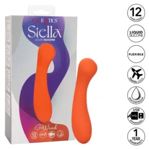 CALEXOTICS - Stella G-Wand Naranja: Potente Vibrador para el Punto G