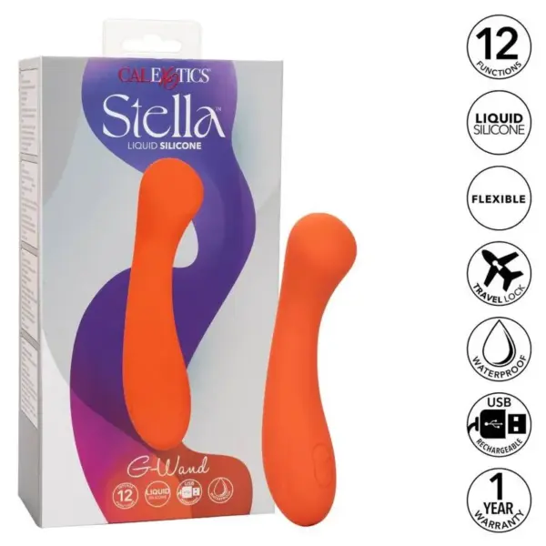 CALEXOTICS - Stella G-Wand Naranja: Potente Vibrador para el Punto G