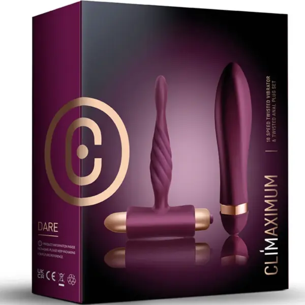 Climaximum Dare Kit - Vibrador trenzado y Plug anal para principiantes - Imagen 4