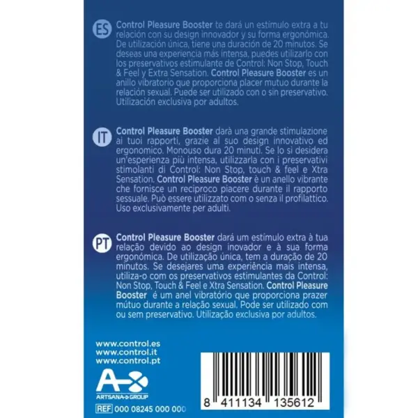 CONTROL - PLEASURE VIBES Anillo Vibrador Ergonómico para Placer Compartido - Imagen 3