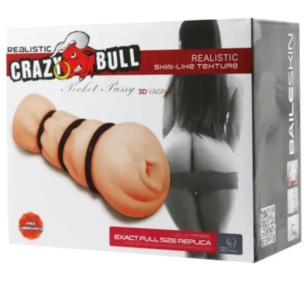 CRAZY BULL - Vagina Masturbador con Anillos para Placer Extremo - Imagen 7