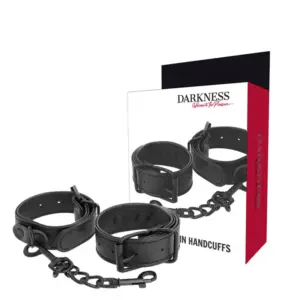Darkness - Esposas Ancho Fino Texturizadas para Juegos de BDSM
