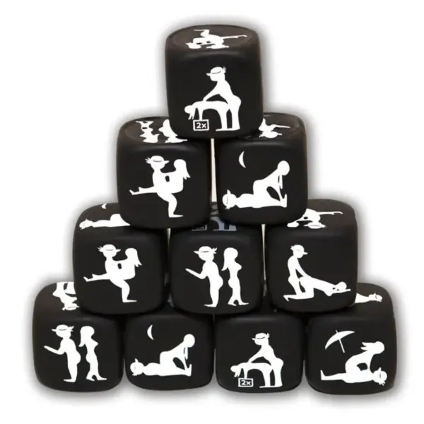 Diablo Picante - Dado de posturas negro para juegos eróticos