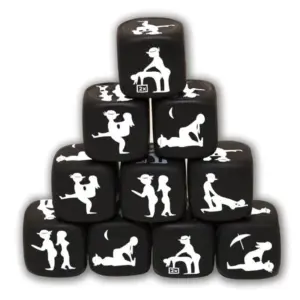 Diablo Picante - Dado de Posturas Negro para Juegos Eróticos